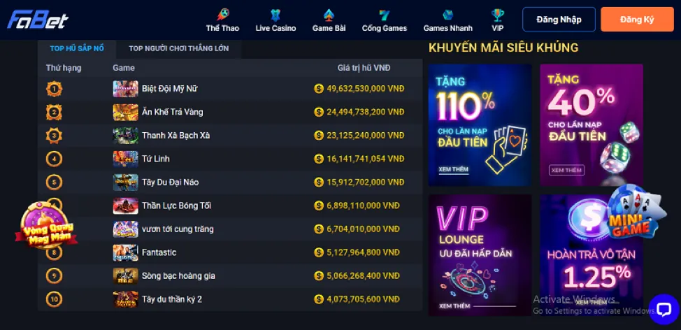 Cá cược quần vợt tại bet999 nhà cái